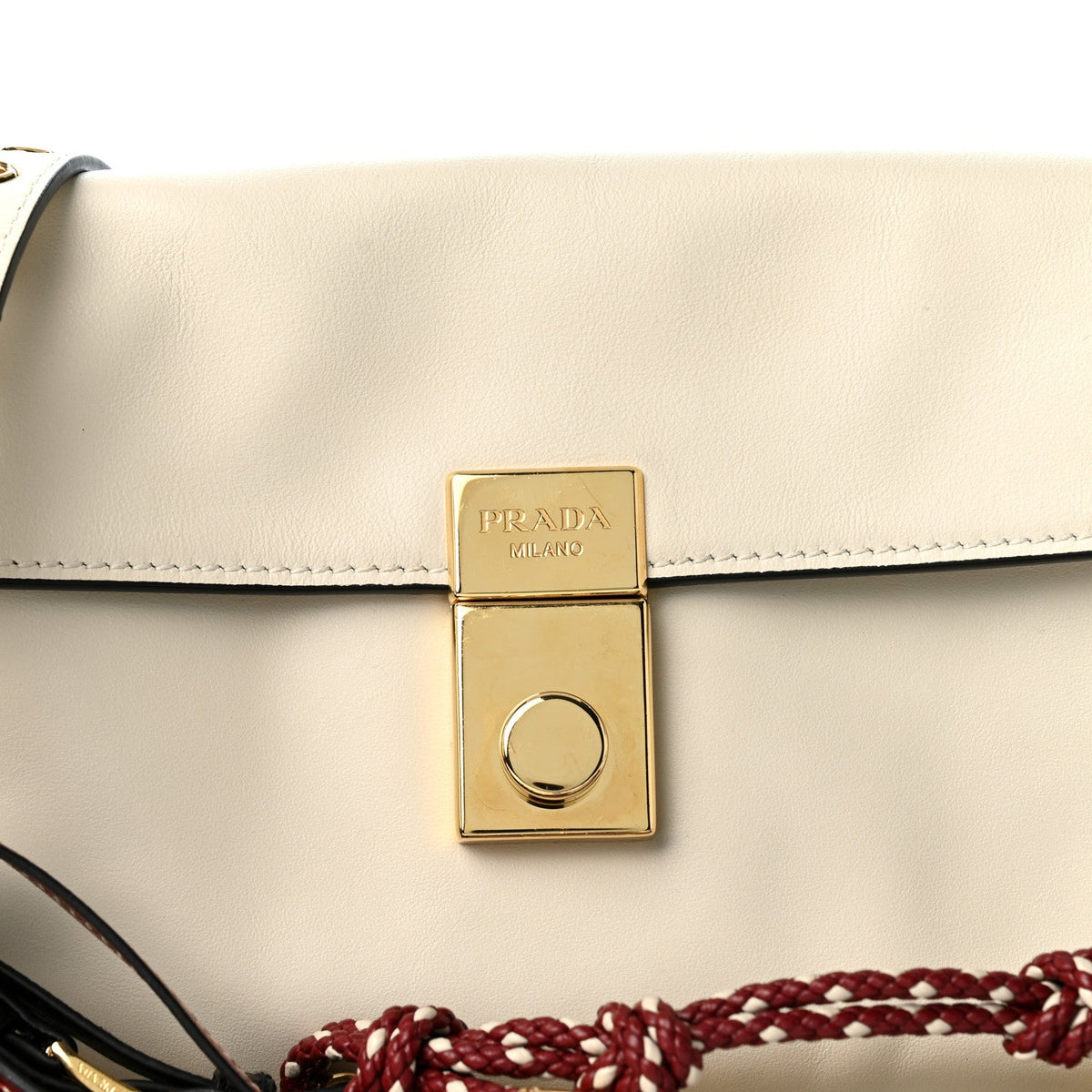Calfskin Soft Sound Charms Shoulder Bag White