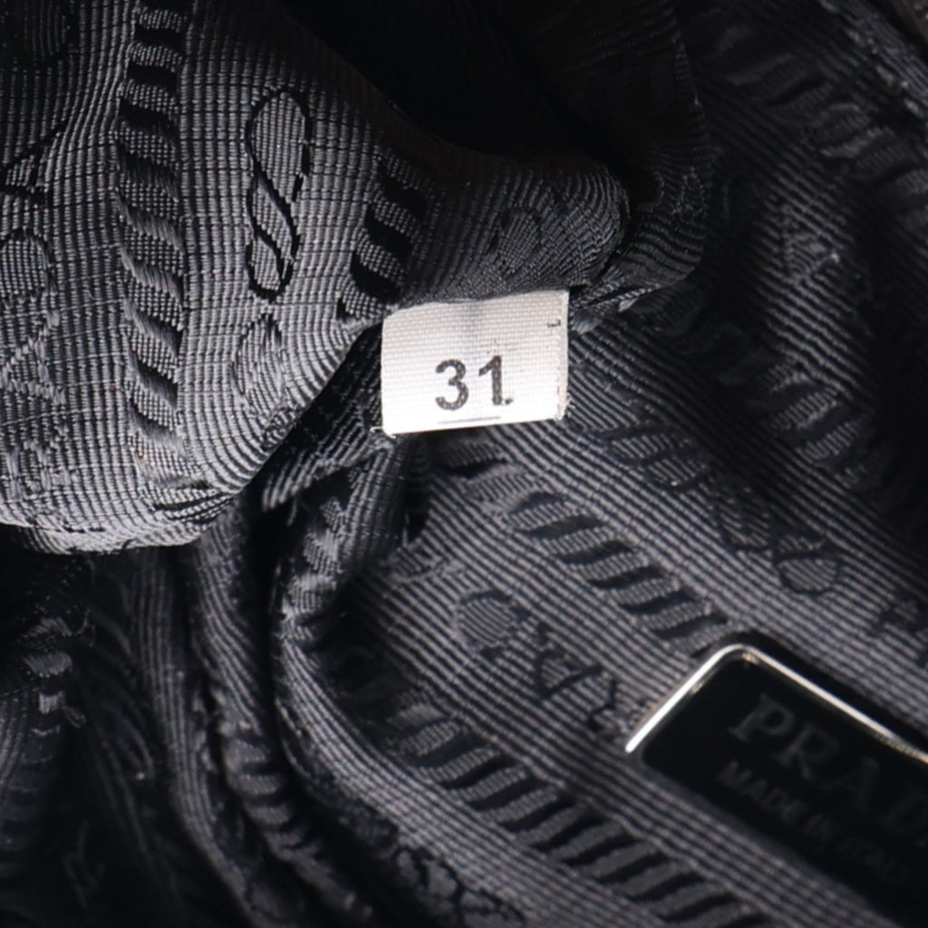 Terry Cloth Mini Re-Edition 2000 Bag Black White