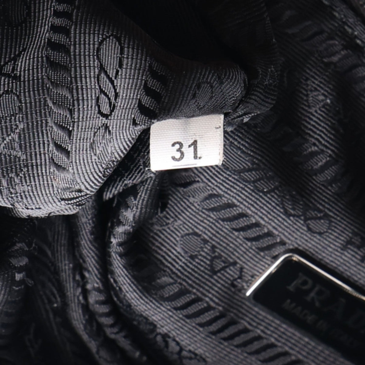 Terry Cloth Mini Re-Edition 2000 Bag Black White