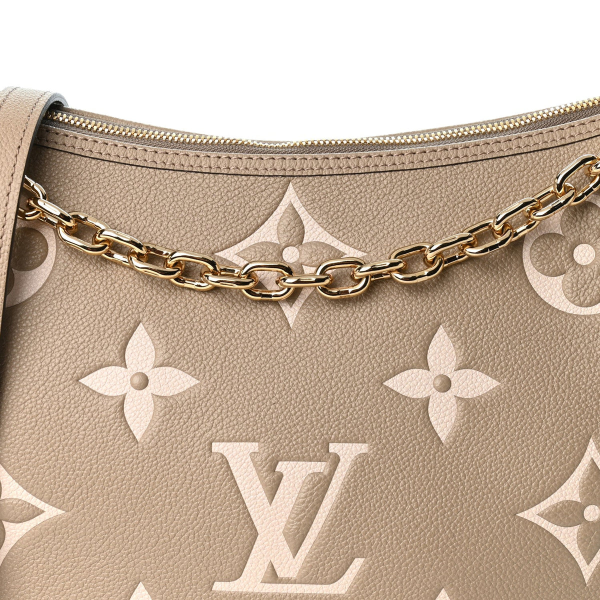 Empreinte Monogram Giant Loop Hobo Dove Gray Cream