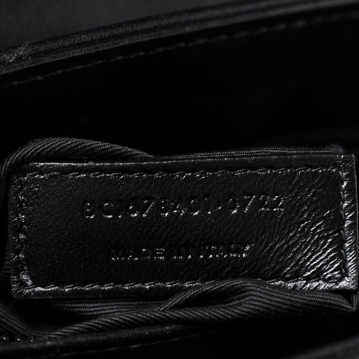 Calfskin Y Quilted Monogram Monochrome Toy Loulou Crossbody Bag Black