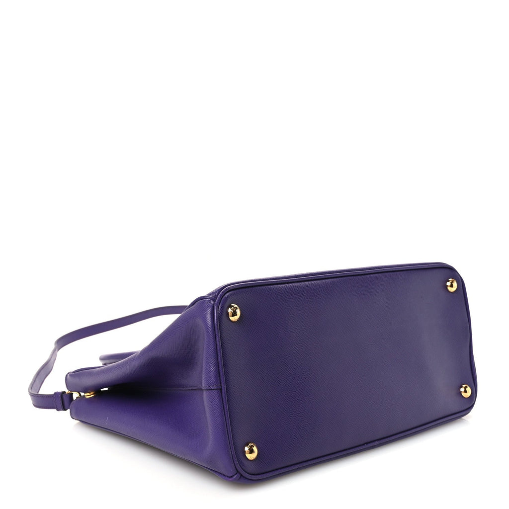 Saffiano Medium Galleria Double Zip Tote Viola