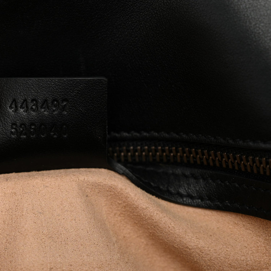 Calfskin Matelasse Small GG Marmont Shoulder Bag Black