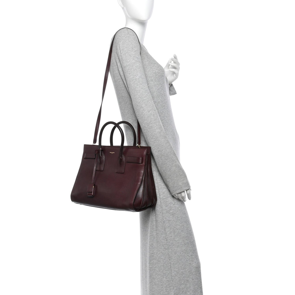 Calfskin Small Sac De Jour Bordeaux