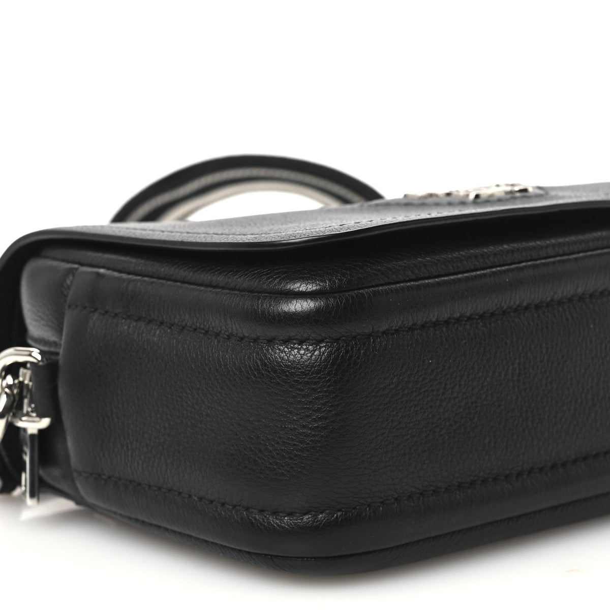 Vitello Daino Soft Flap Crossbody Black