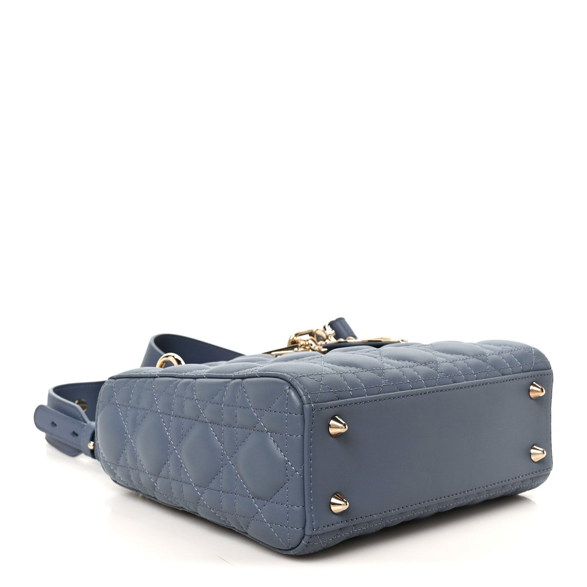 Lambskin Cannage Small My ABCDior Lady Dior Denim Blue