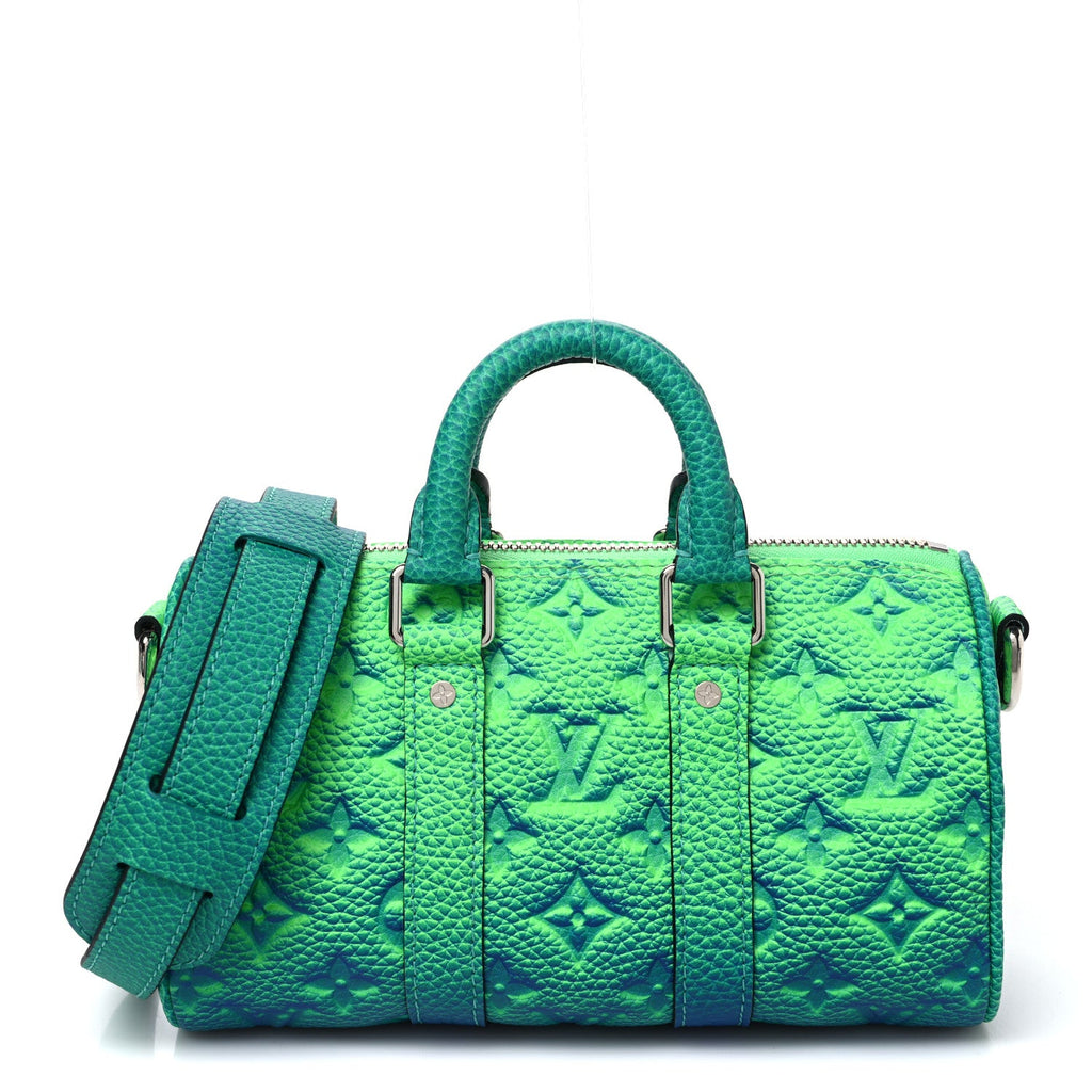Taurillon Illusion Keepall XS Bleu Vert