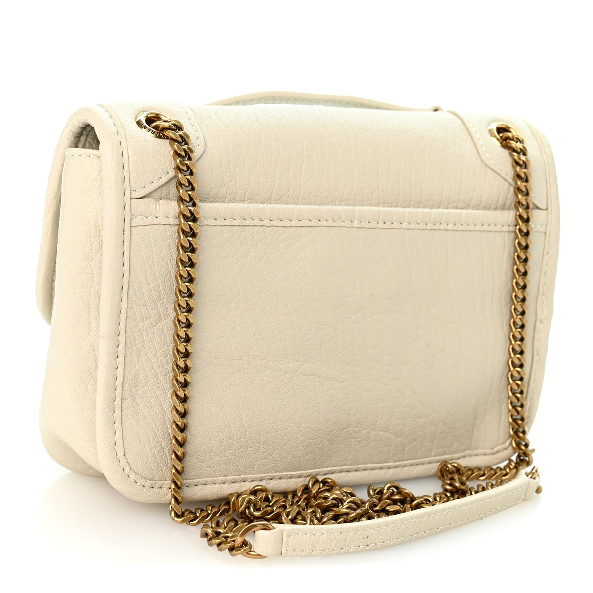 Grained Lambskin Monogram Mini Niki Chain Satchel Crema Soft