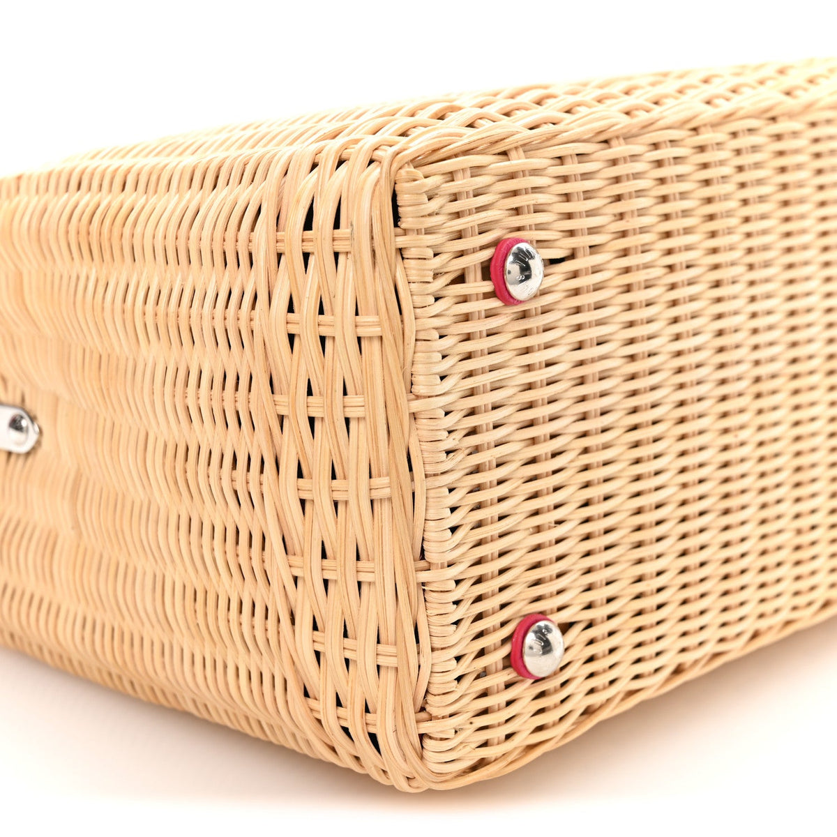 Rattan Calfskin Capucines BB Pink