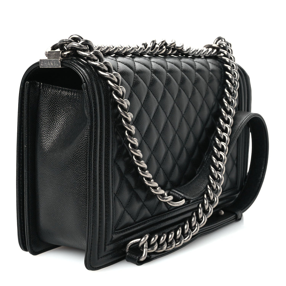 Caviar Quilted New Medium Boy Flap Black