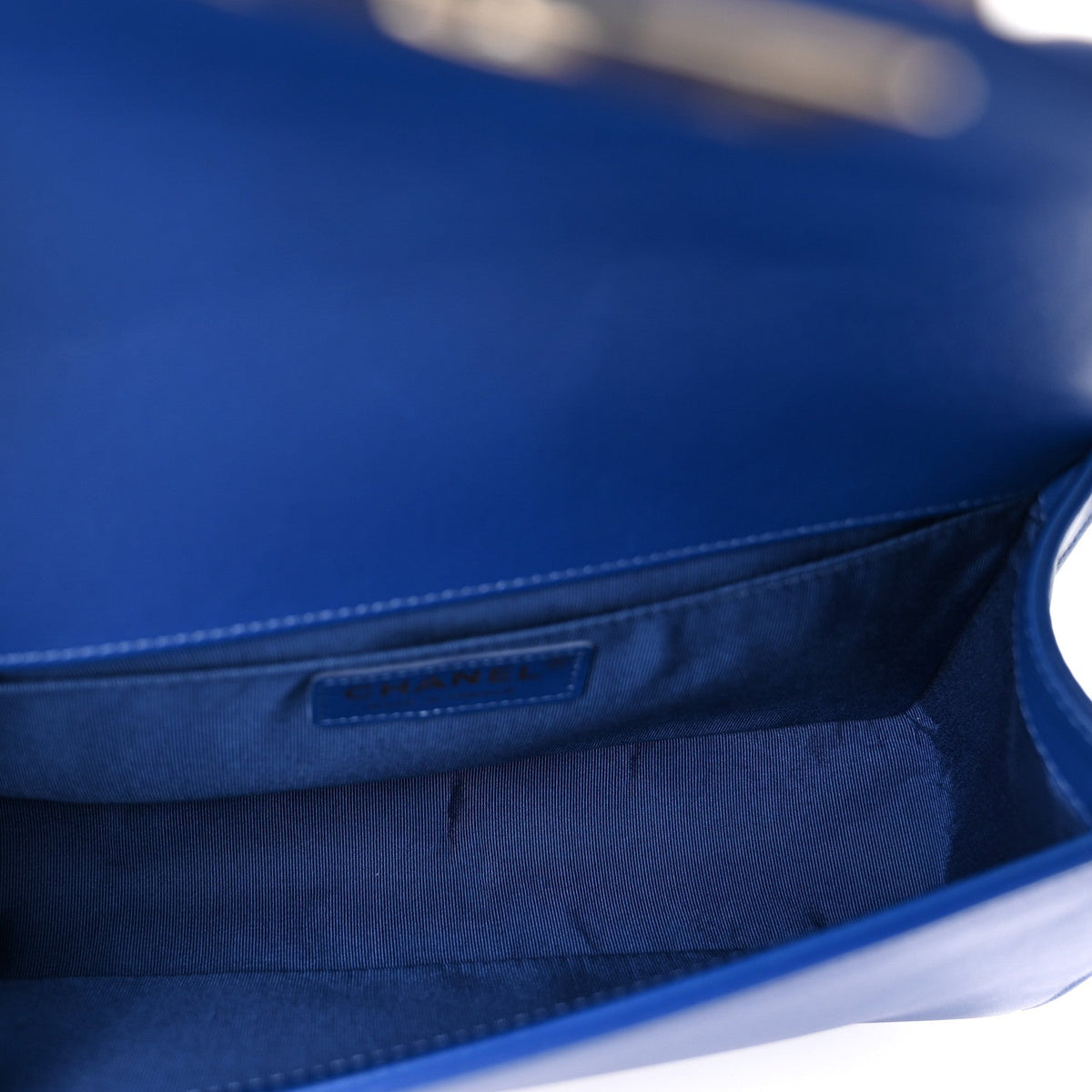 Calfskin Quilted Medium Boy Flap Blue