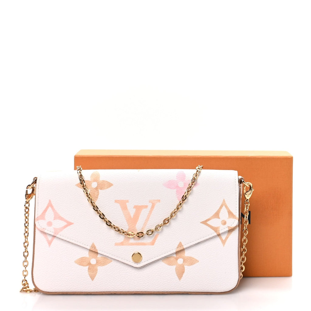 Monogram Giant By The Pool 2.0 Felicie Pochette Chain Wallet Beige