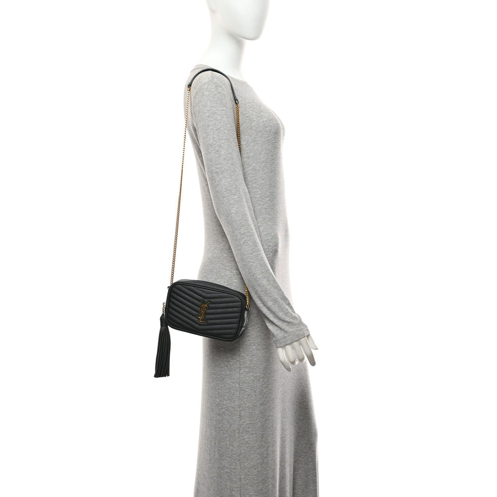 Grain De Poudre Matelasse Monogram Mini Lou Camera Bag Dark Smog