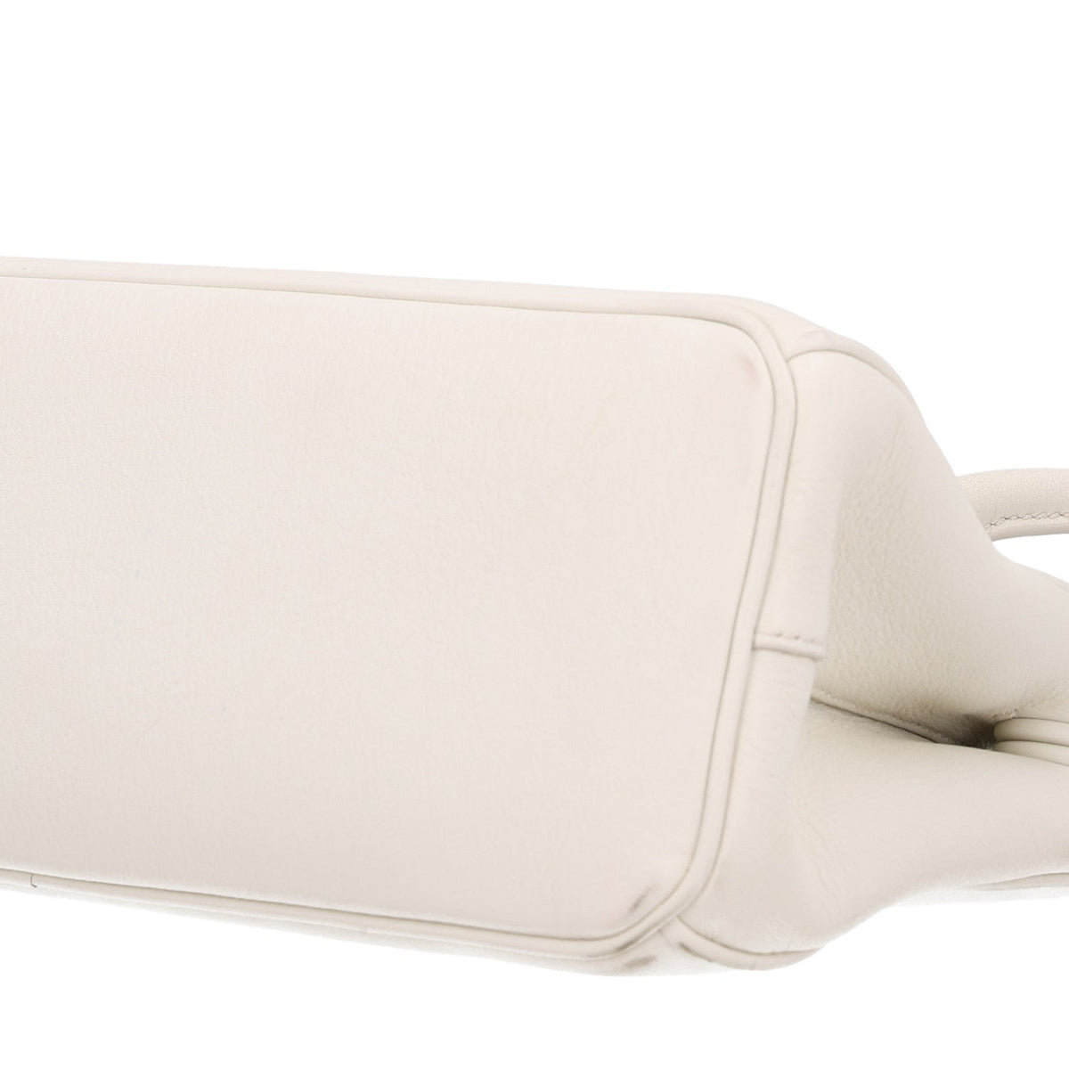 Soft Grain Medium East West Galleria Double Zip Bag White