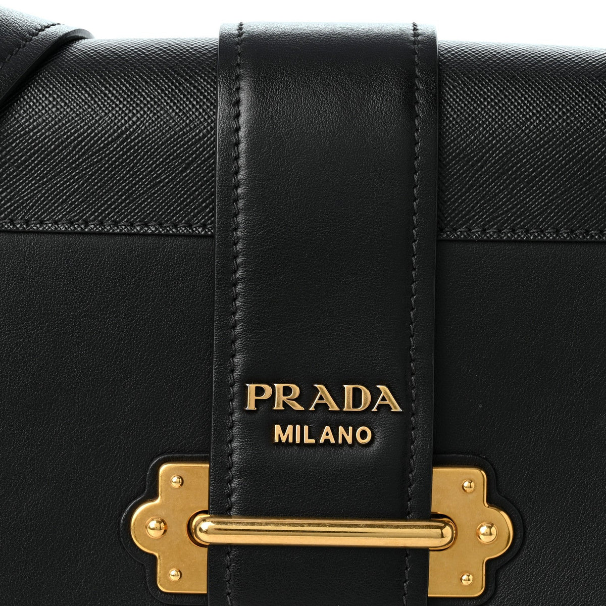 City Calf Saffiano Large Cahier Bag Black