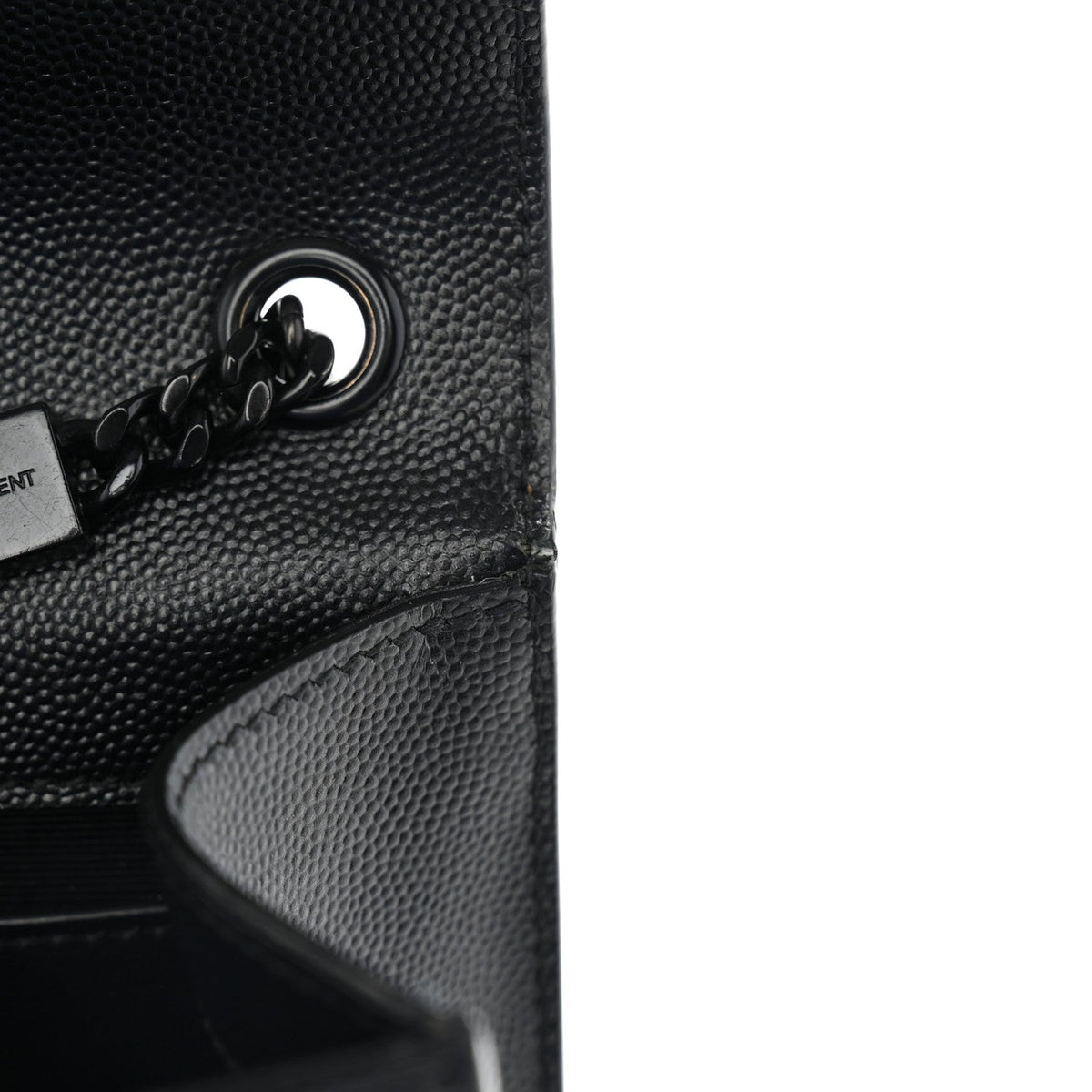 Grain De Poudre Small Monogram Monochrome Kate Satchel Black