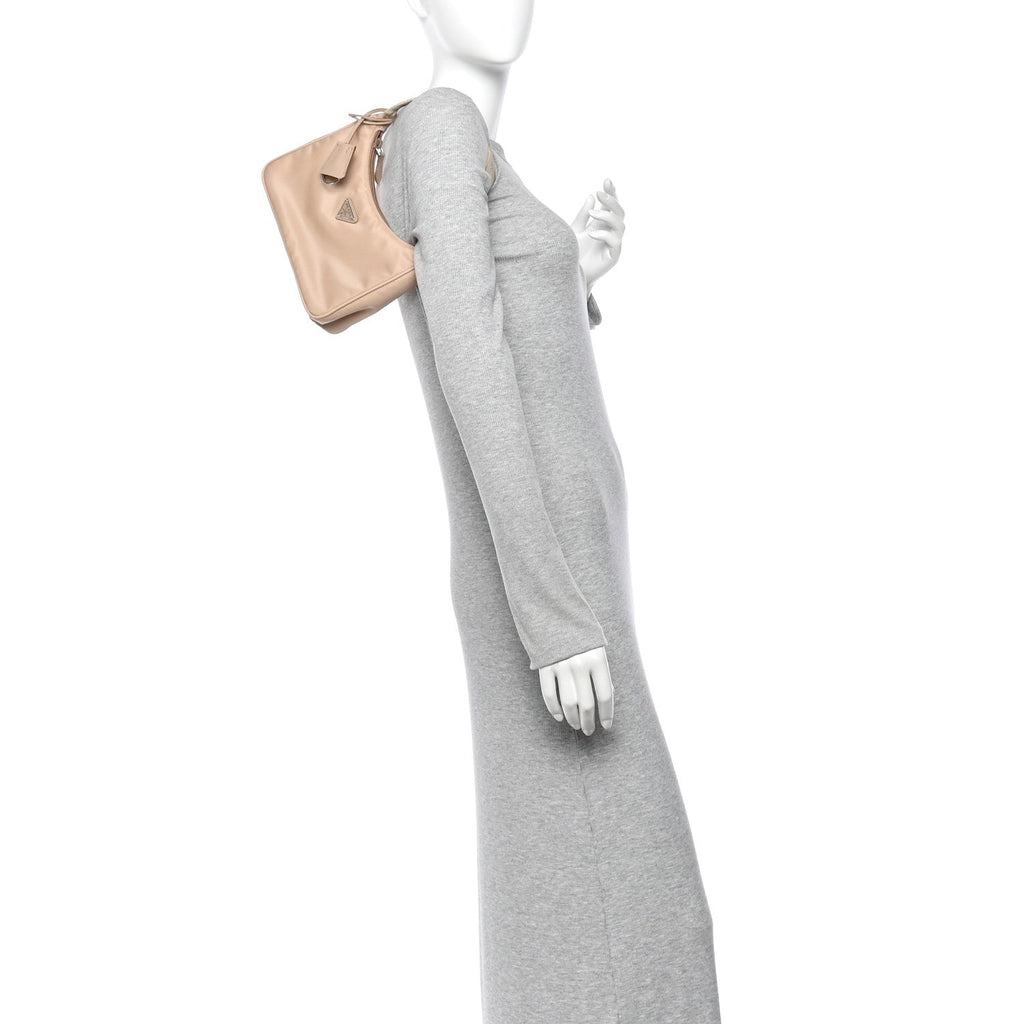 Re-Nylon Saffiano Mini Re-Edition 2000 Bag Cammeo