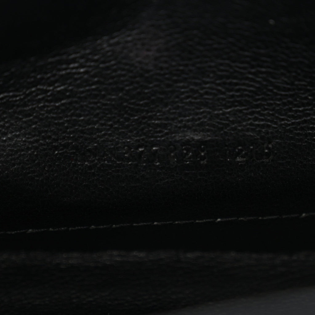 Grain De Poudre Matelasse Chevron Monogram Chain Wallet Black