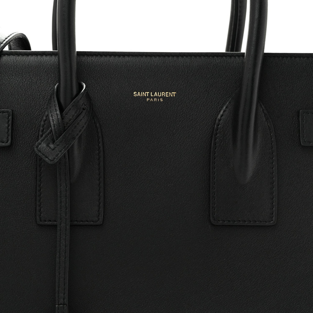 Smooth Calfskin Small Sac De Jour Black
