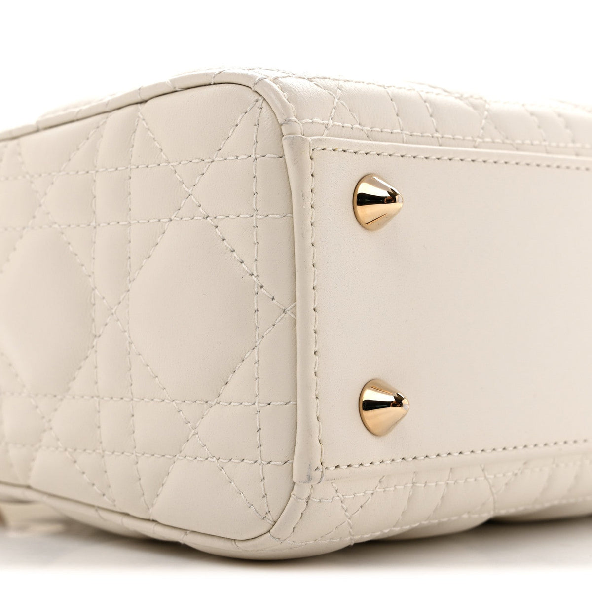 Lambskin Cannage Small My ABCDior Lady Dior White