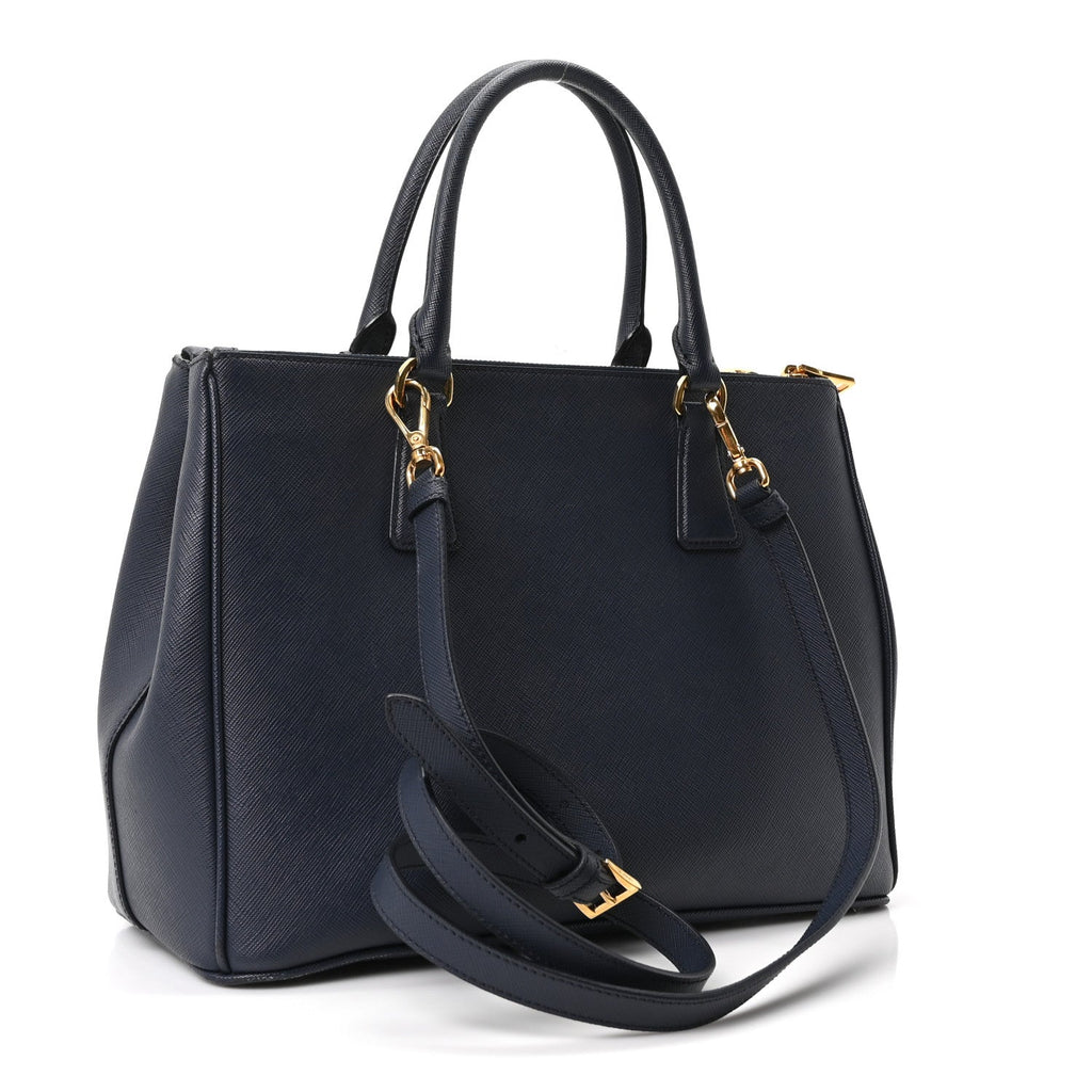 Saffiano Large Galleria Double Zip Tote Baltico