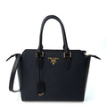 Saffiano Soft Calfskin Small Zippered Tote Baltico