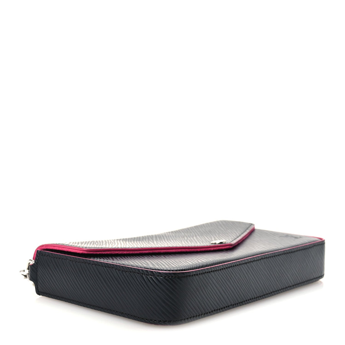 Epi Pochette Felicie Black Hot Pink