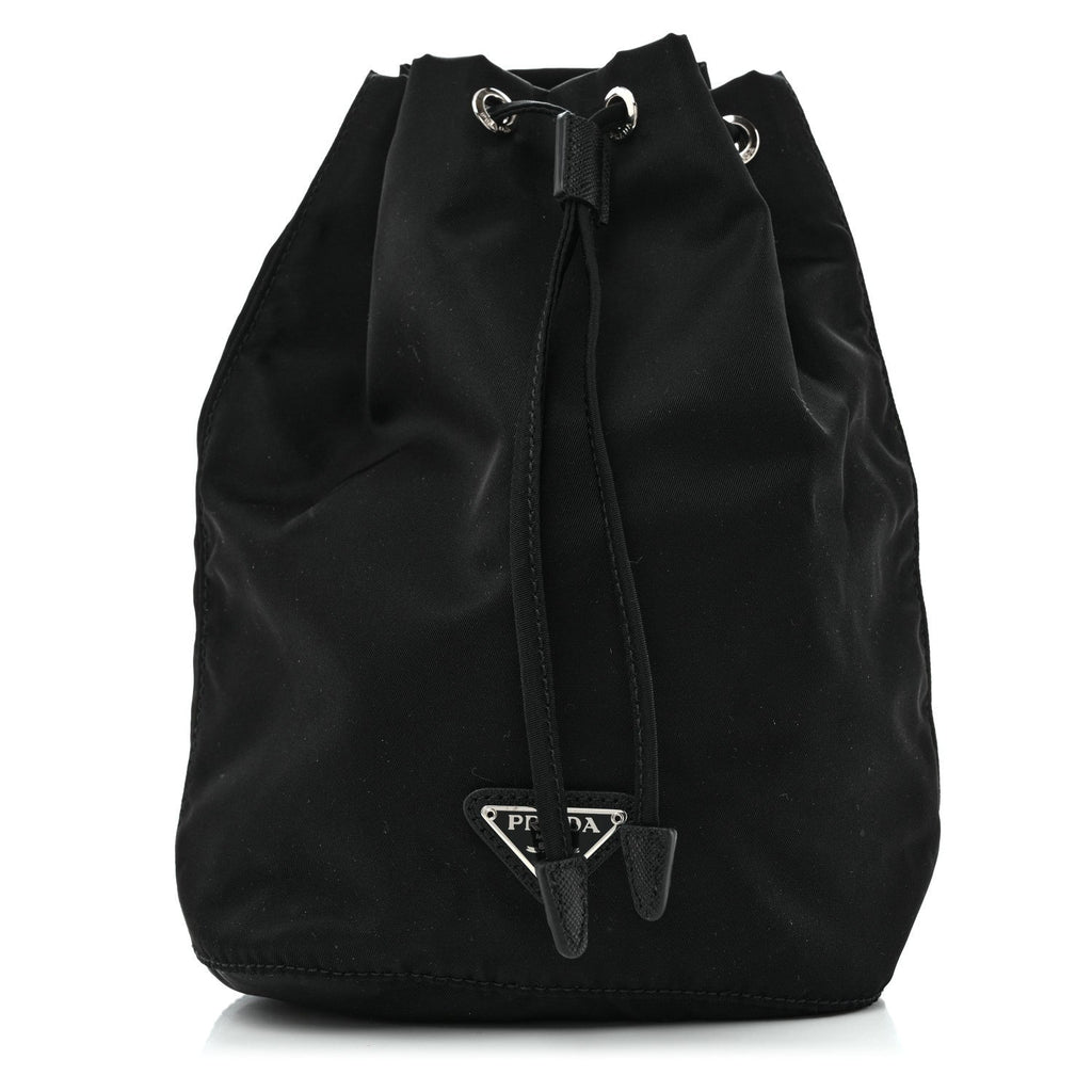 Nylon Vela Drawstring Pouch Black