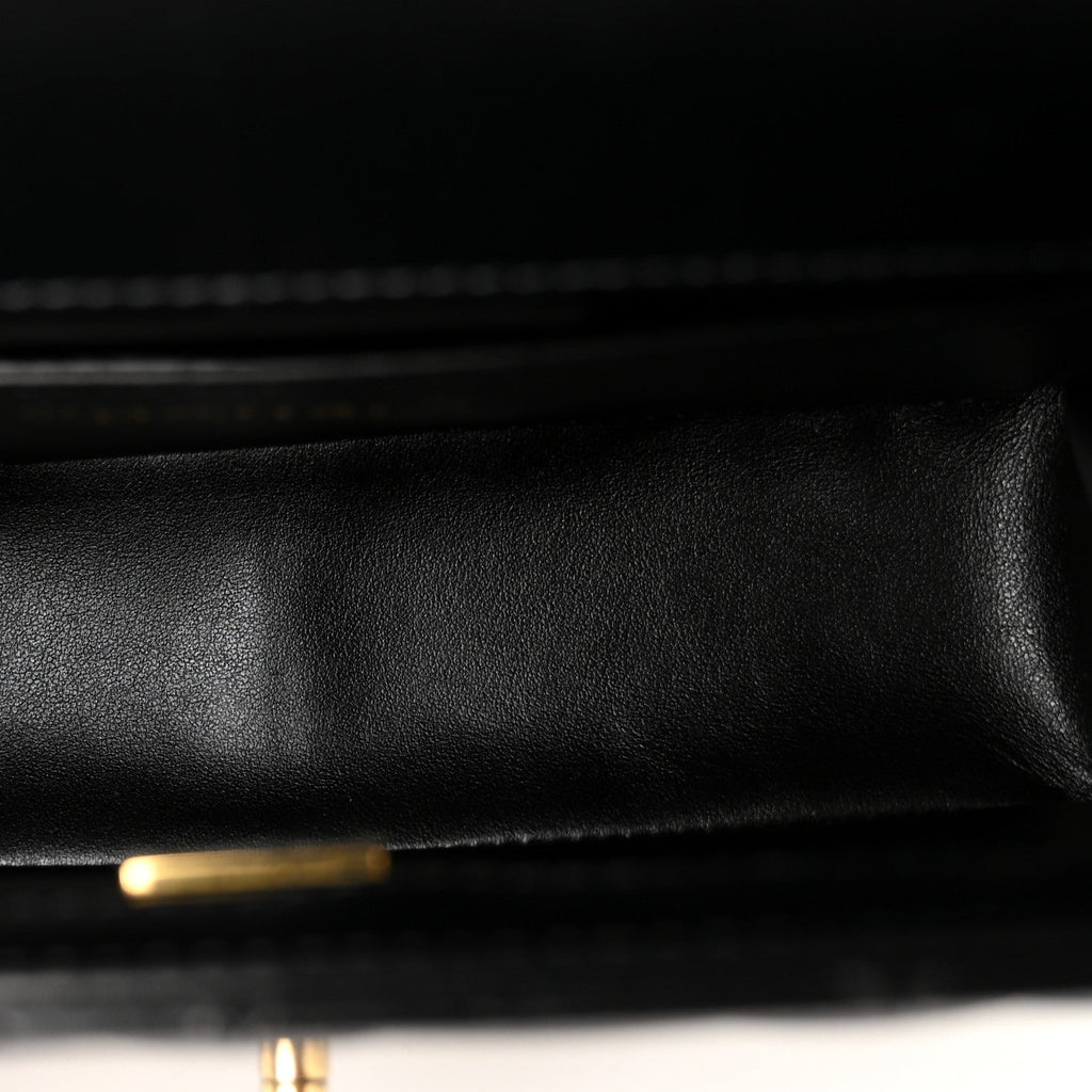 Calfskin Quilted Perfect Fit Flap Black