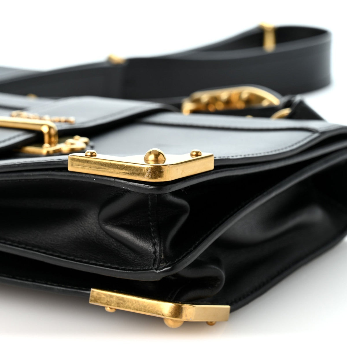 City Calf Saffiano Large Cahier Bag Black