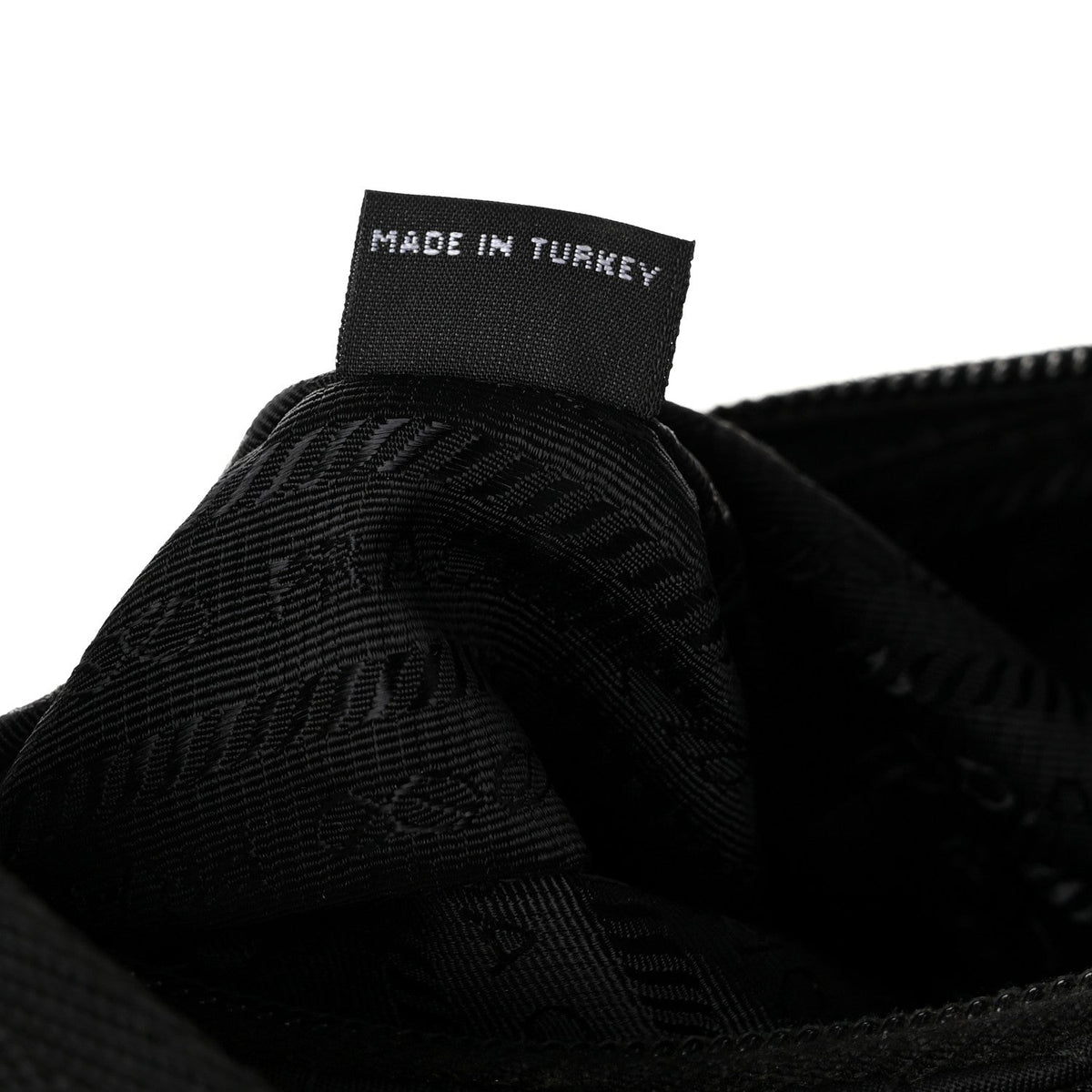 Tessuto Nylon Stitched Shoulder Bag Black