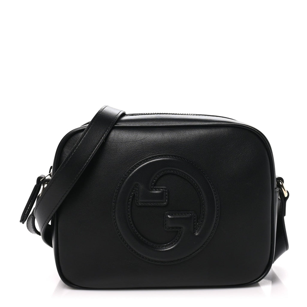 Sakai Be Green Calfskin Diagonal Stitched Small Blondie Shoulder Bag Black