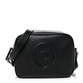 Sakai Be Green Calfskin Diagonal Stitched Small Blondie Shoulder Bag Black