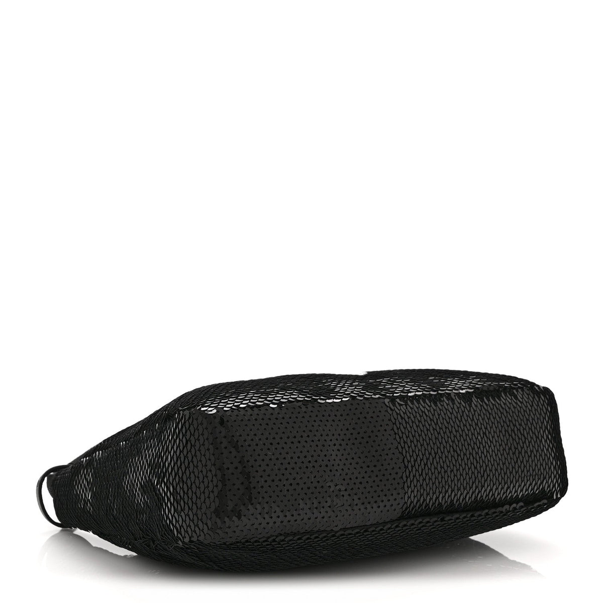 Paillettes Sequin Mini Re-Edition 2000 Bag Black White