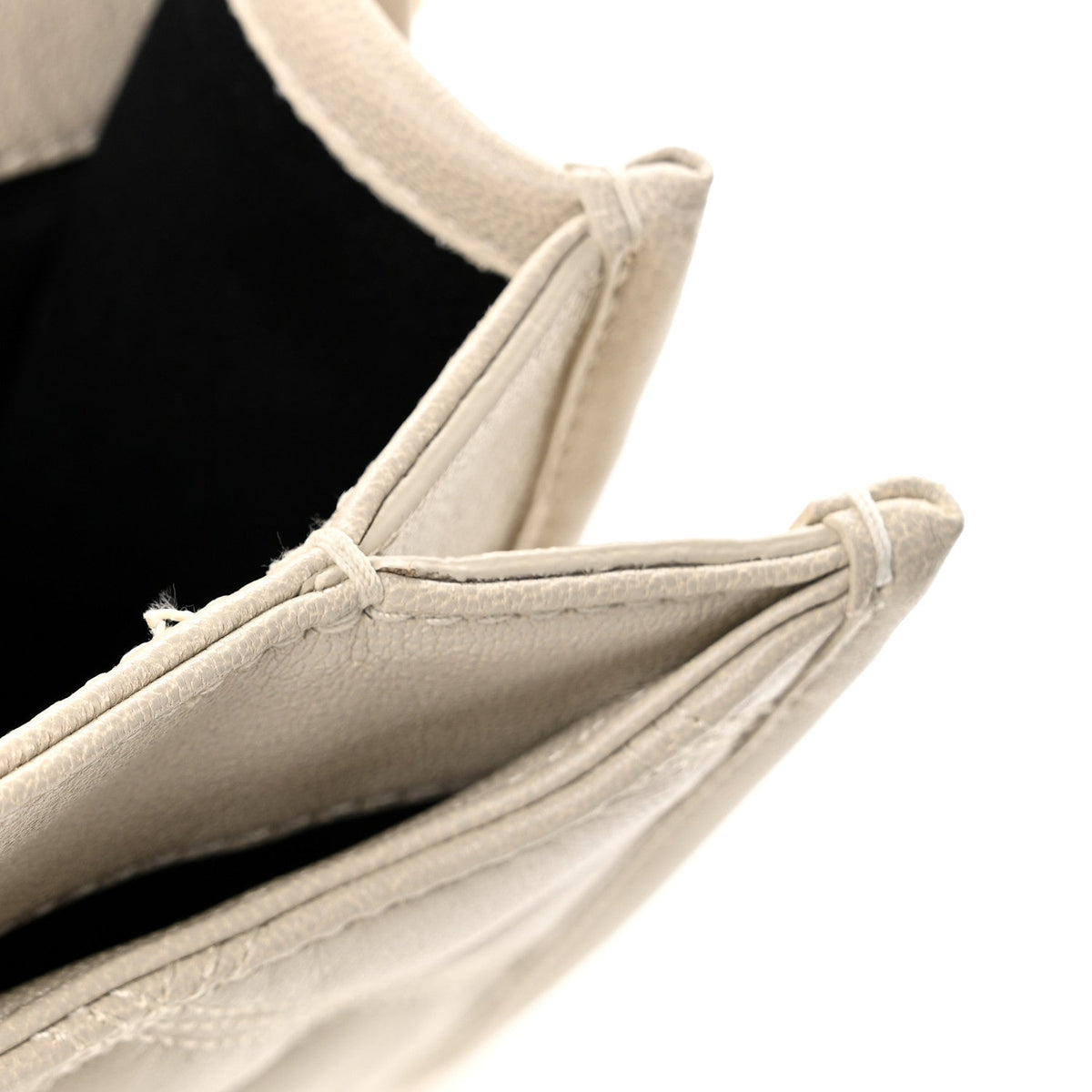 Lambskin Quilted Mini Becky Chain Bag Crema Soft