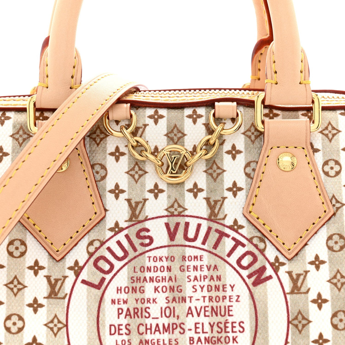 Minigram LV Stamp Speedy Bandouliere 20 Nude Rose