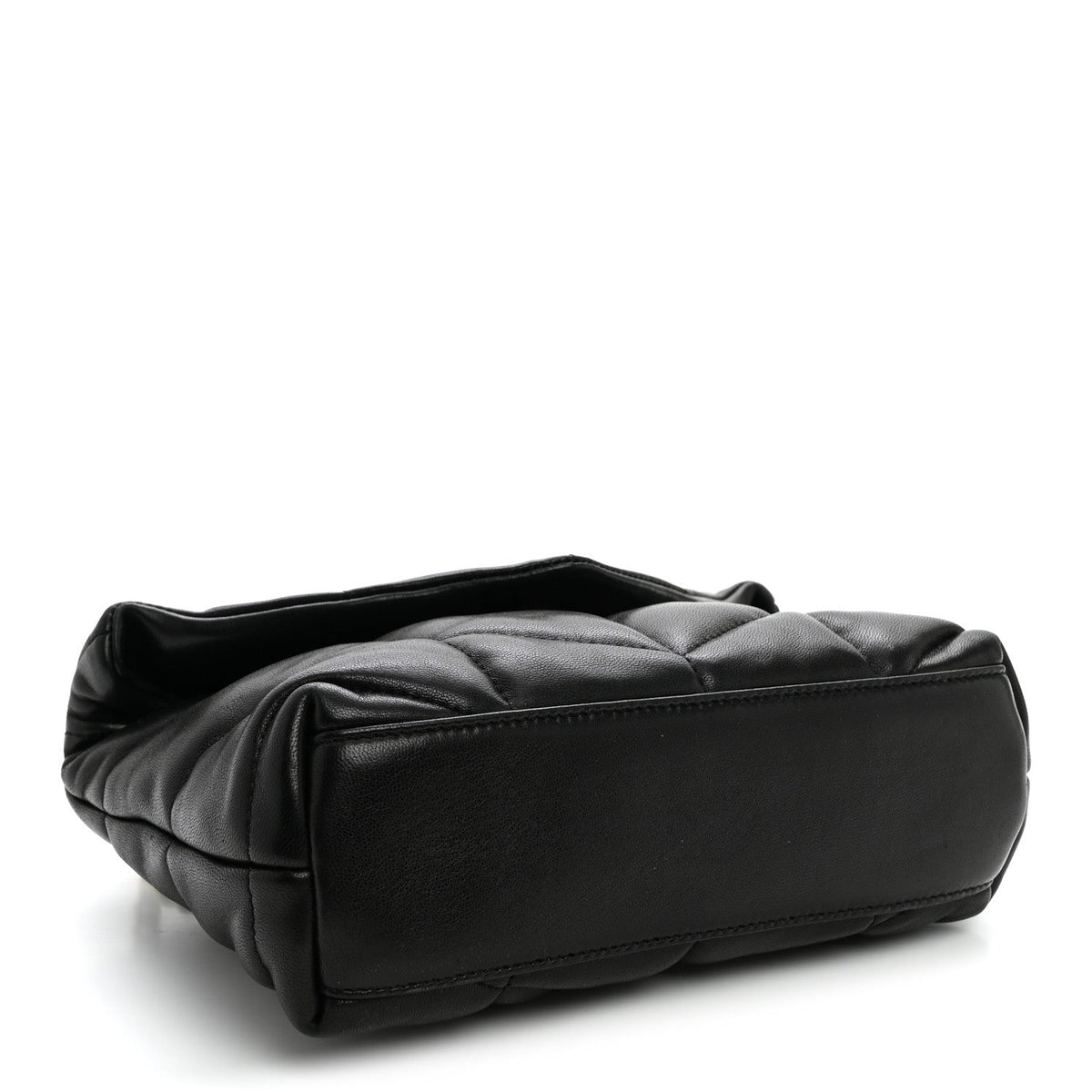 Lambskin Quilted Toy Loulou Puffer Monogram Chain Satchel Black