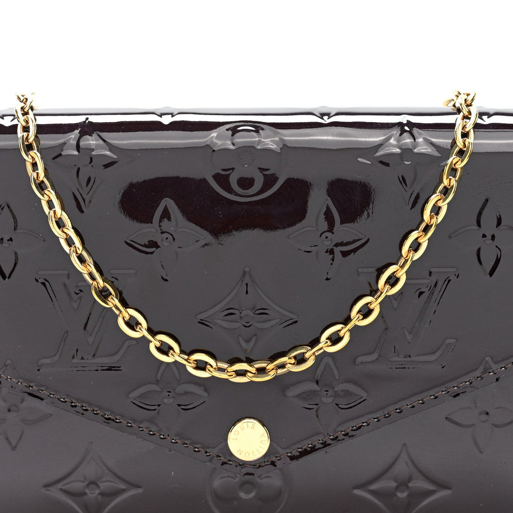 Vernis Pochette Felicie Chain Wallet Amarante