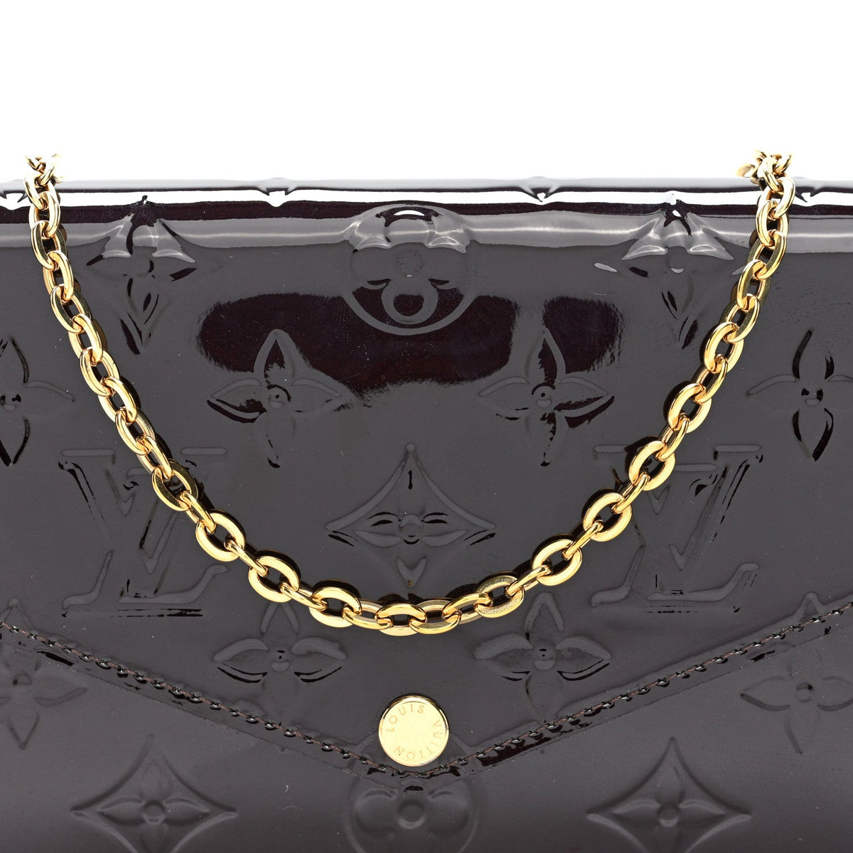 Vernis Pochette Felicie Chain Wallet Amarante