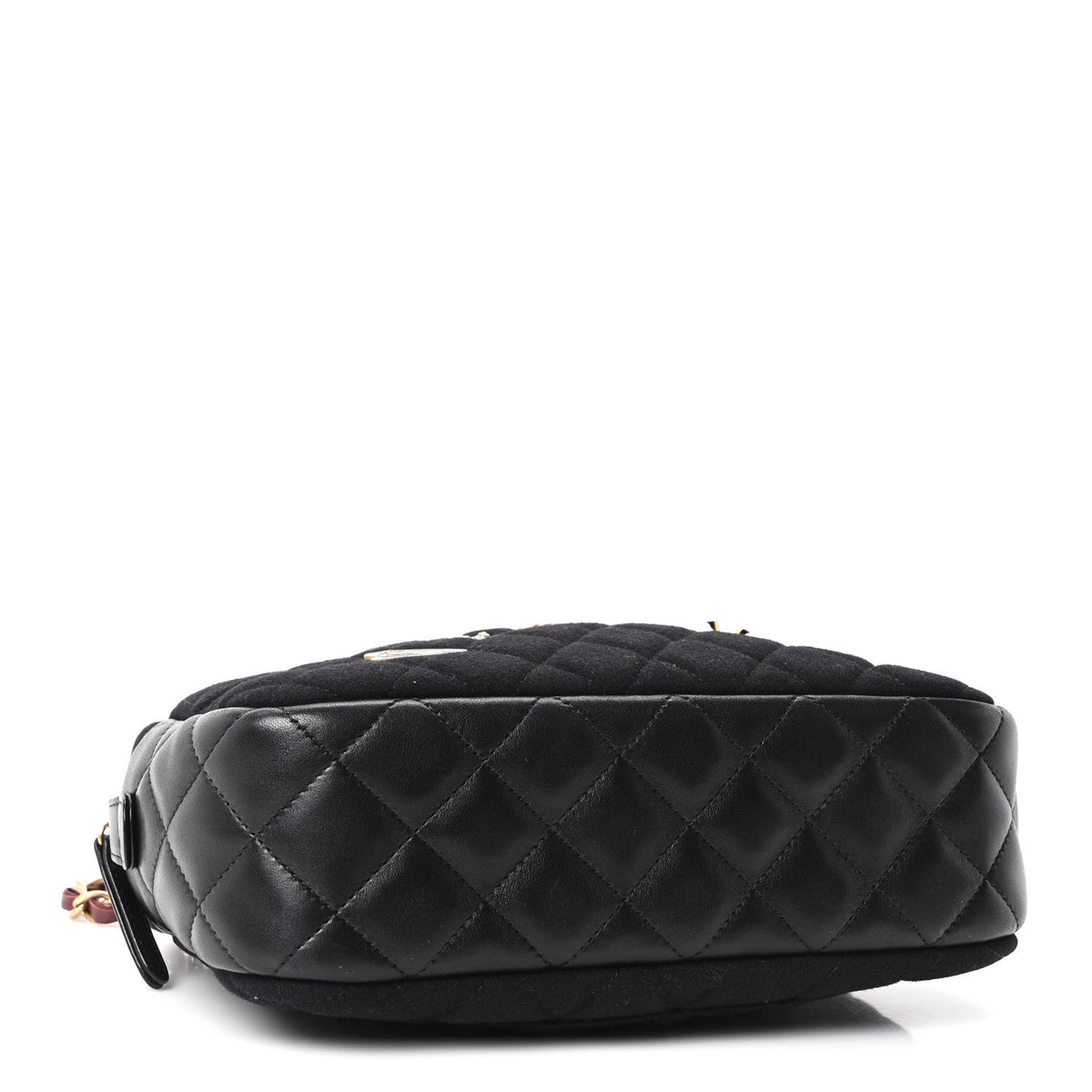 Felt Quilted Paris-Hamburg Charms Camera Case Black