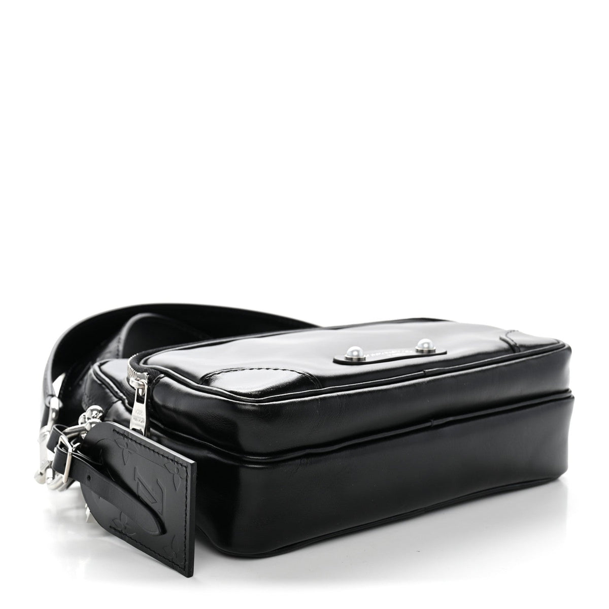 Calfskin Nil City Shoulder Bag Night Black