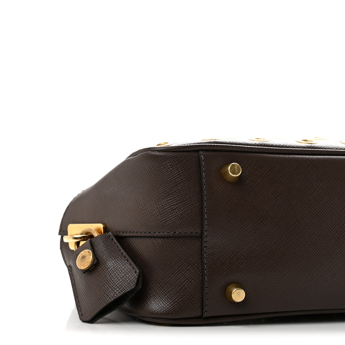 Saffiano Grommets Bowler Caffe
