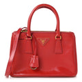 Saffiano Vernice Small Galleria Double Zip Tote Peonia