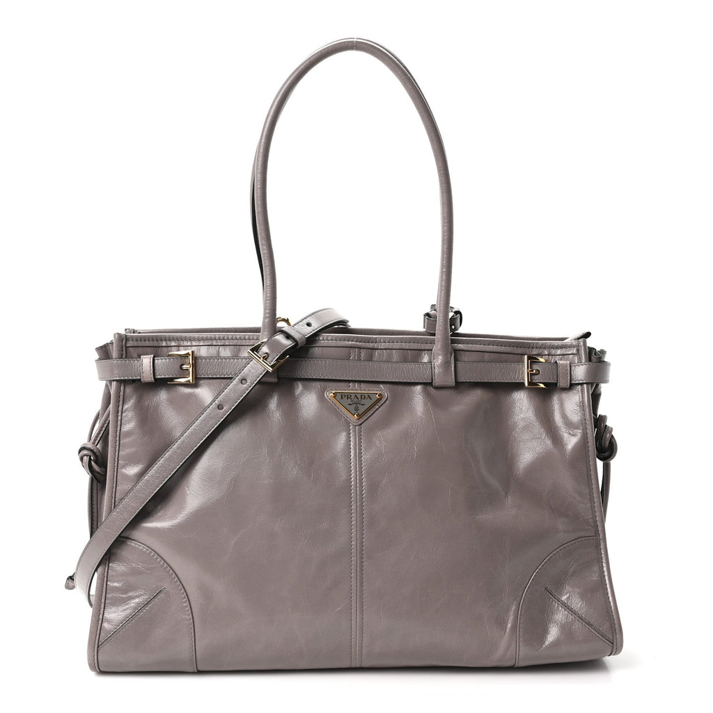 Glossy Calfskin Triangle Large Bonnie Shoulder Bag Peltro