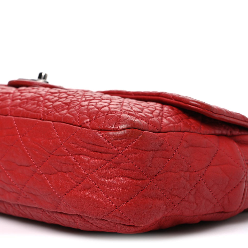 Sheepskin Quilted Jumbo Easy Flap Dark Pink