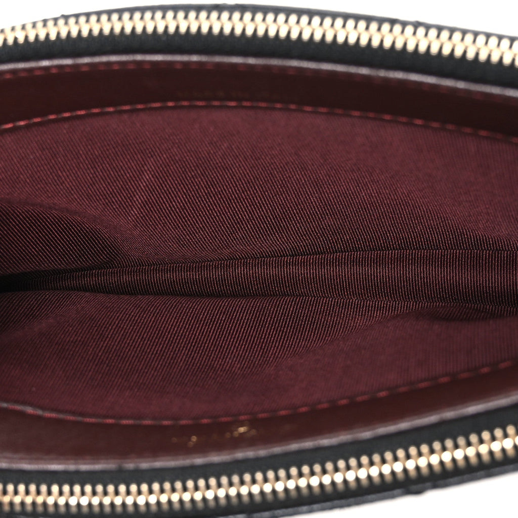 Lambskin Quilted Small Clutch With Chain Black