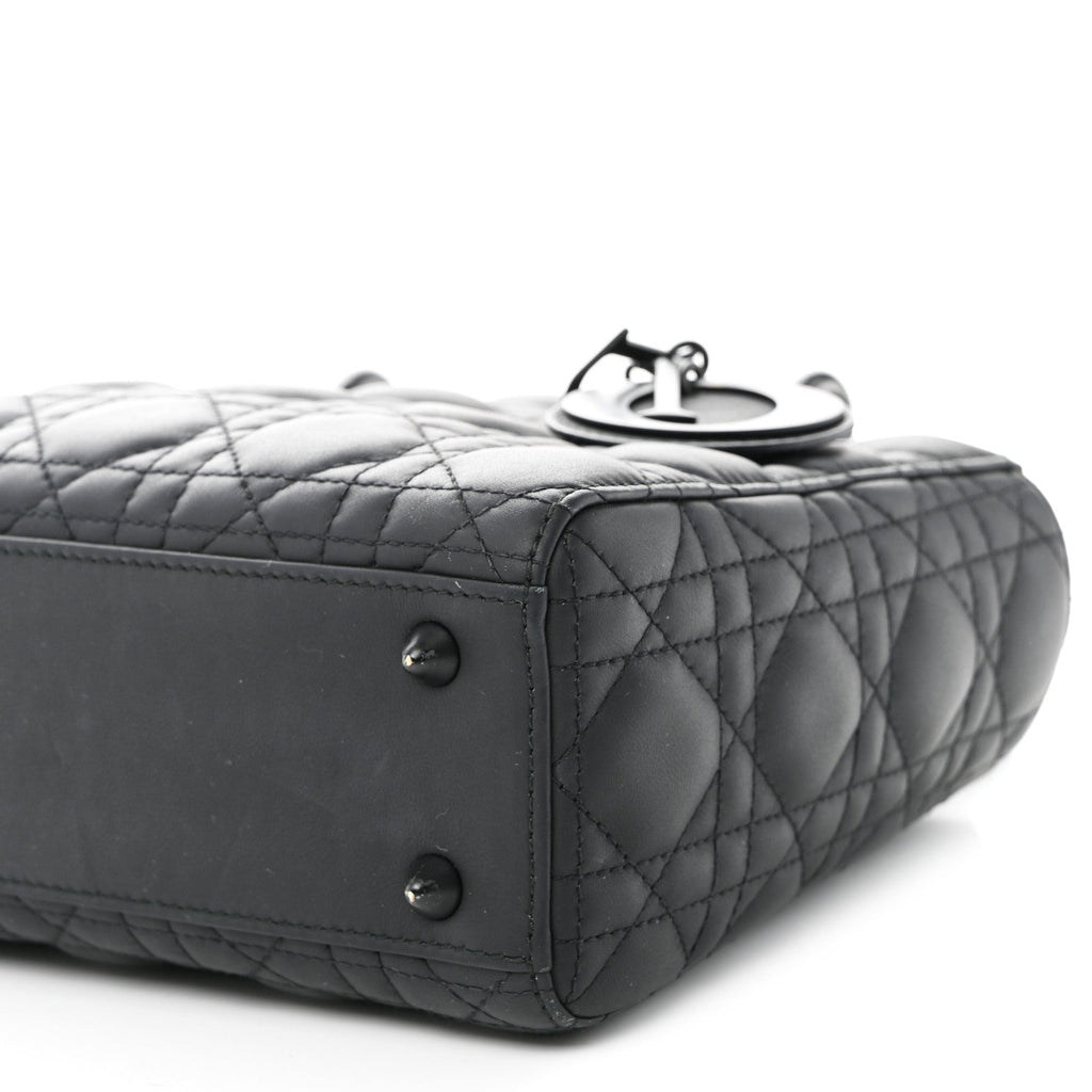 Ultra Matte Calfskin Cannage Small My ABCDior Lady Dior Black