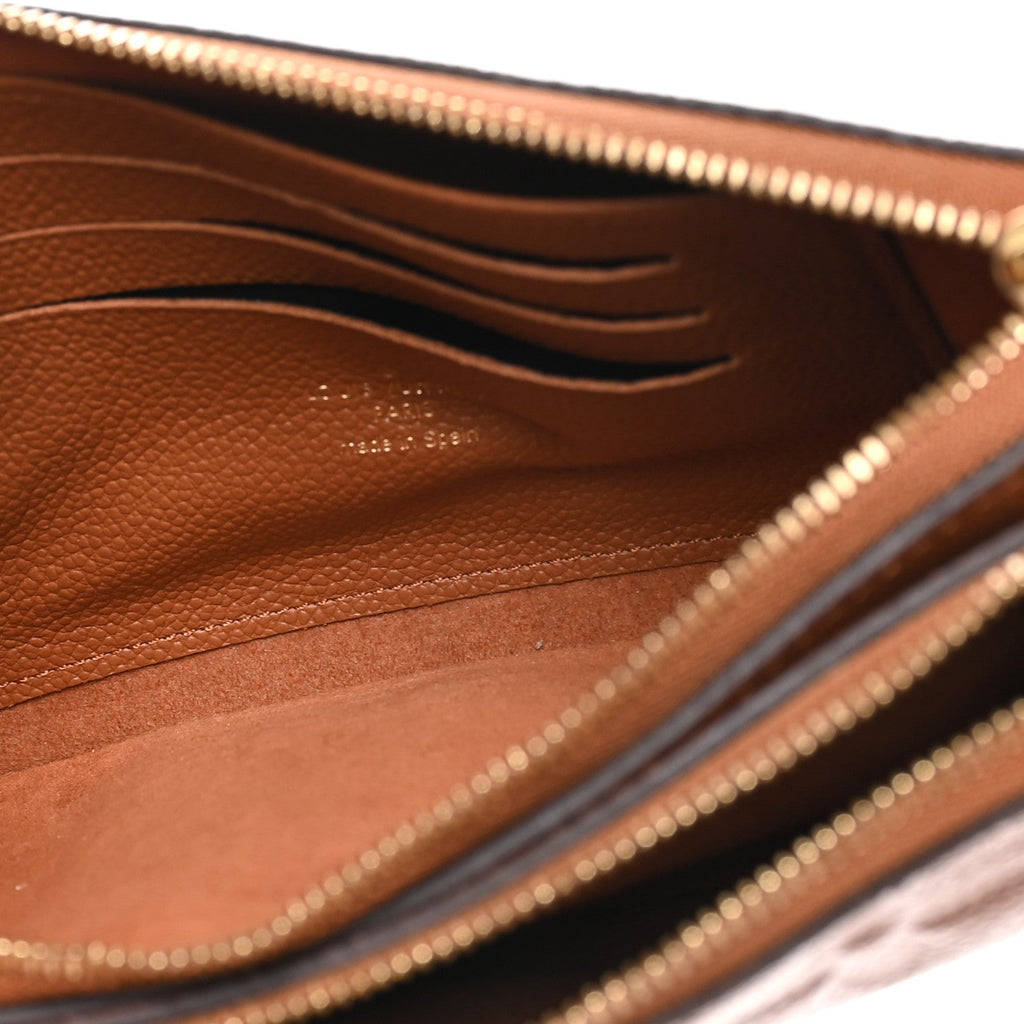 Empreinte Monogram Giant Double Zip Pochette Caramel
