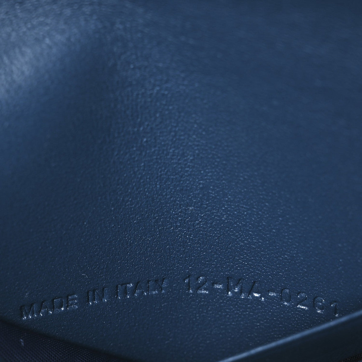 Supple Calfskin Cannage Caro Belt Pouch with Chain Steel Blue