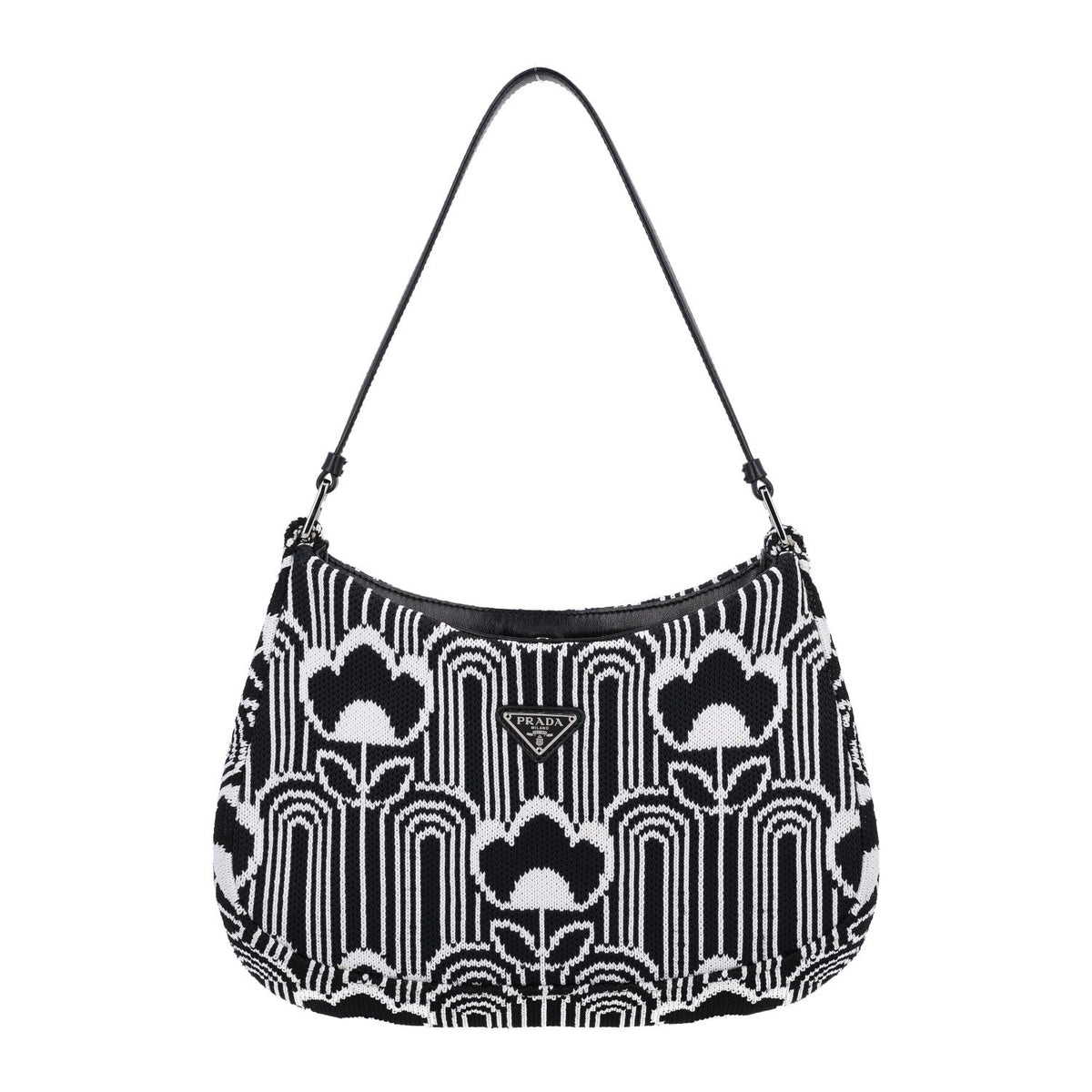 Maglia Jacquard Cleo Shoulder Bag Black White